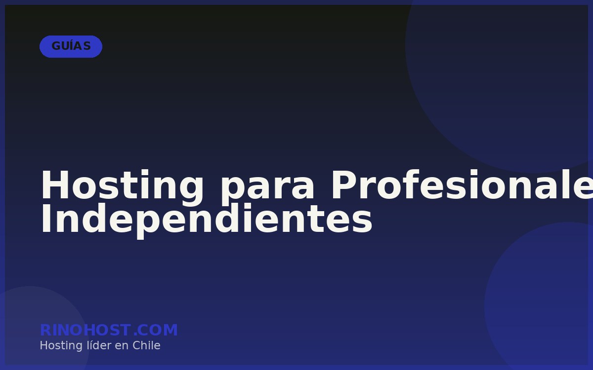 Hosting para Profesionales Independientes: Abogados, Contadores y Consultores