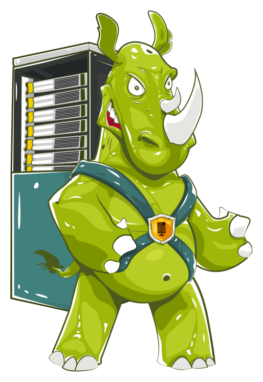 Rino, la mascota de Rinohost, hosting chileno con soporte que responde